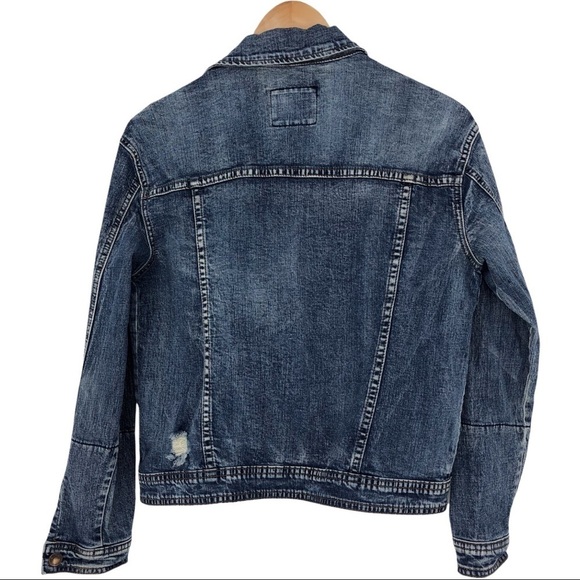 Buffalo David Bitton distressed denim jean jacket, XS - Picture 2 of 11
